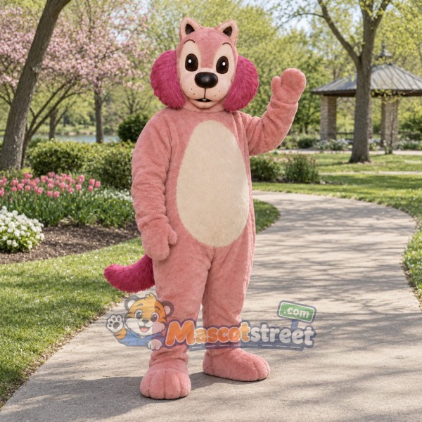 Pink Mink Mascot Costume