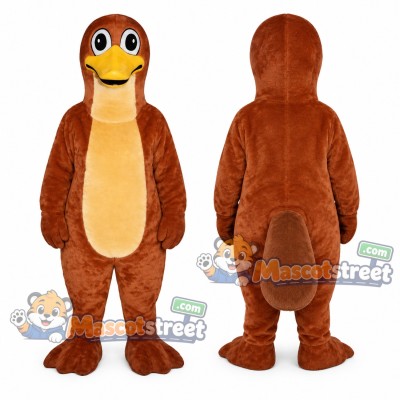 Brown Platypus Mascot Costume Brown Platypus Mascot Costume