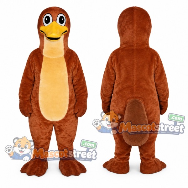 Brown Platypus Mascot Costume