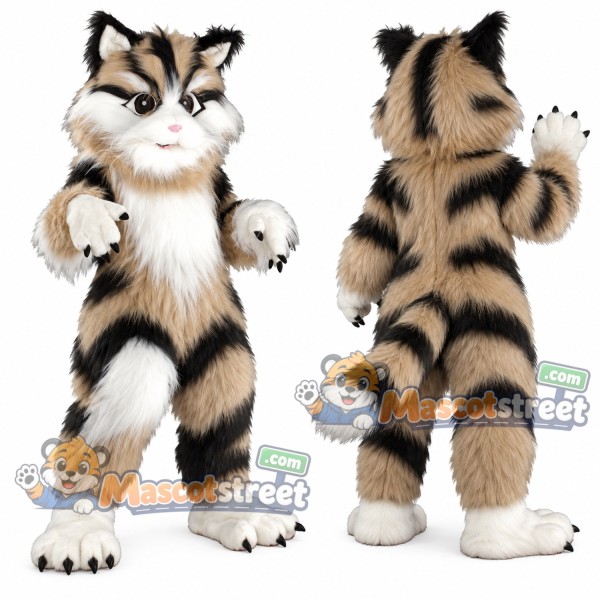 Striped Cat Mascot Costume