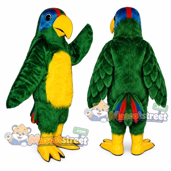 Green Parrot Mascot Costume