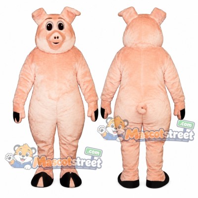 Pink Pig Mascot Costume Pink Pig Mascot Costume