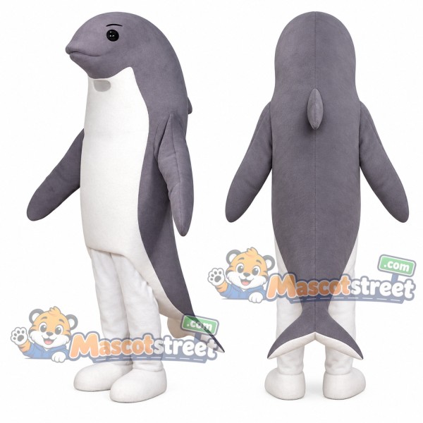 Gray Porpoise Mascot Costume