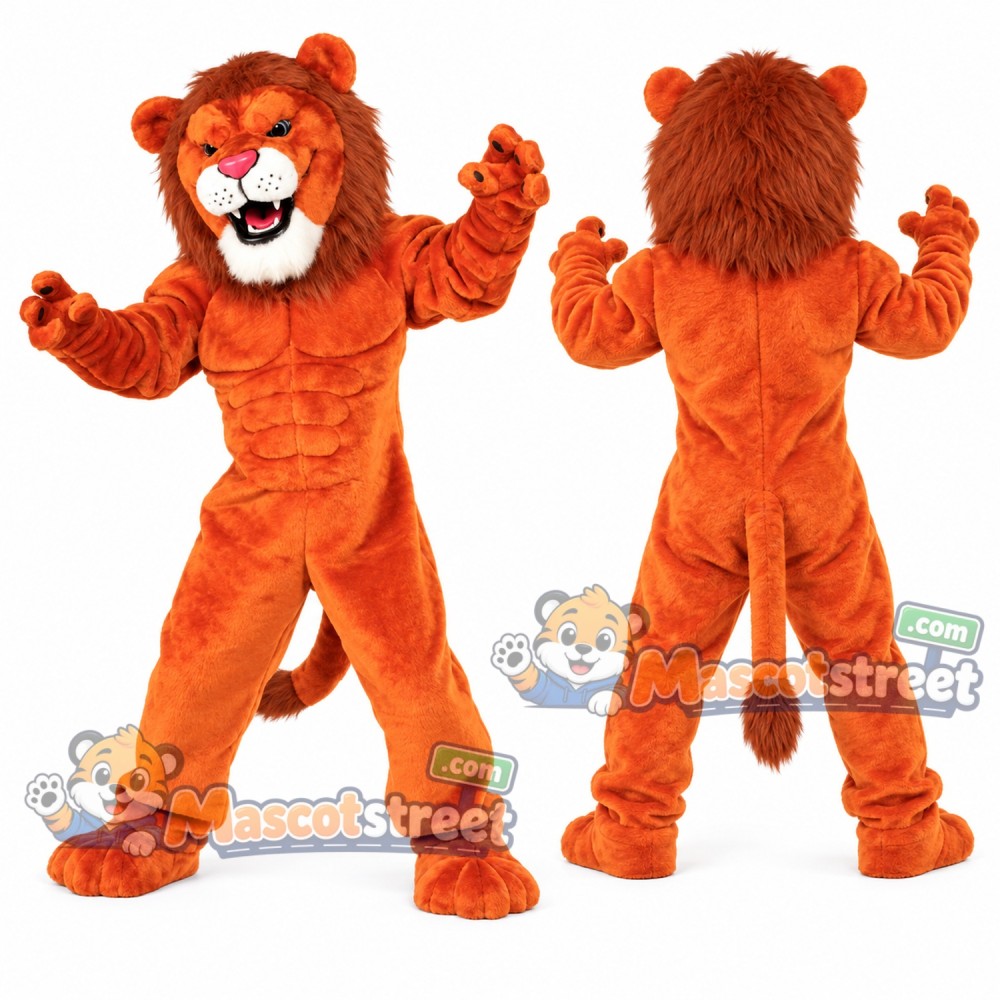 Orange Lion Mascot Costume Orange Lion Mascot Costume