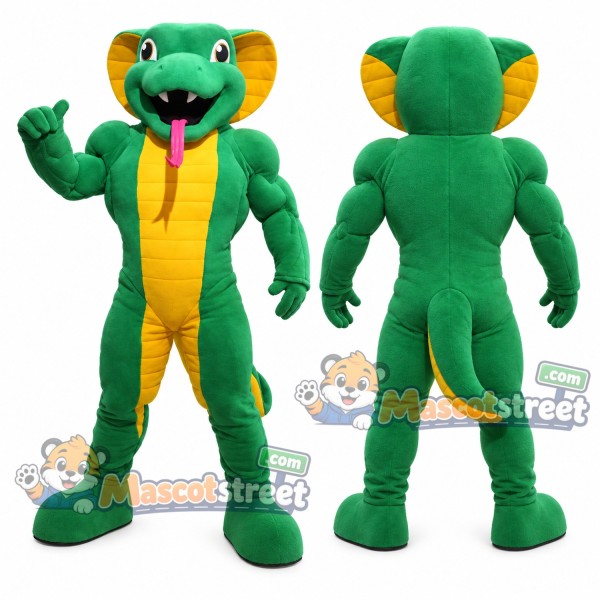 Green Cobra Mascot Costume