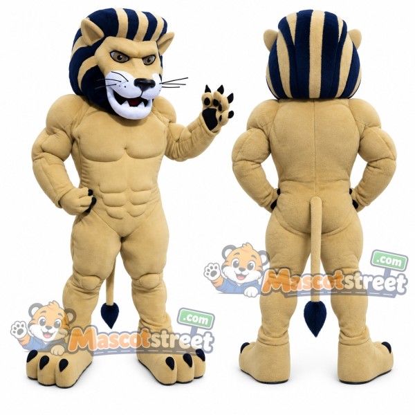 Tan Lion Mascot Costume