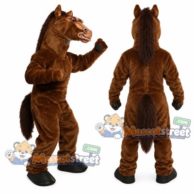 Brown Horse Mascot Costume Brown Horse Mascot Costume