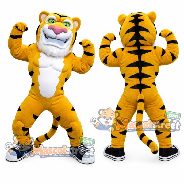 Yellow Tiger Mascot Costume
