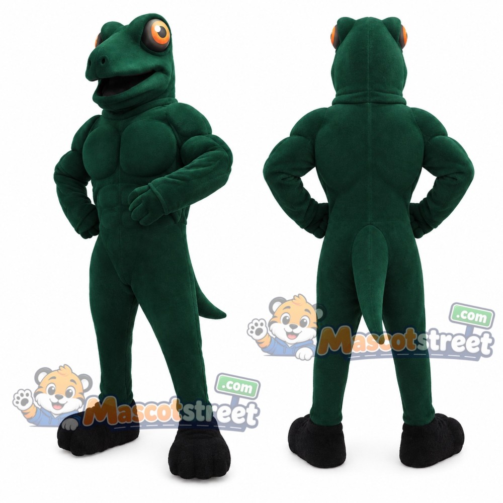 Green Lizard Mascot Costume Green Lizard Mascot Costume