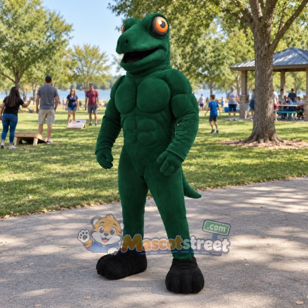 Green Lizard Mascot Costume