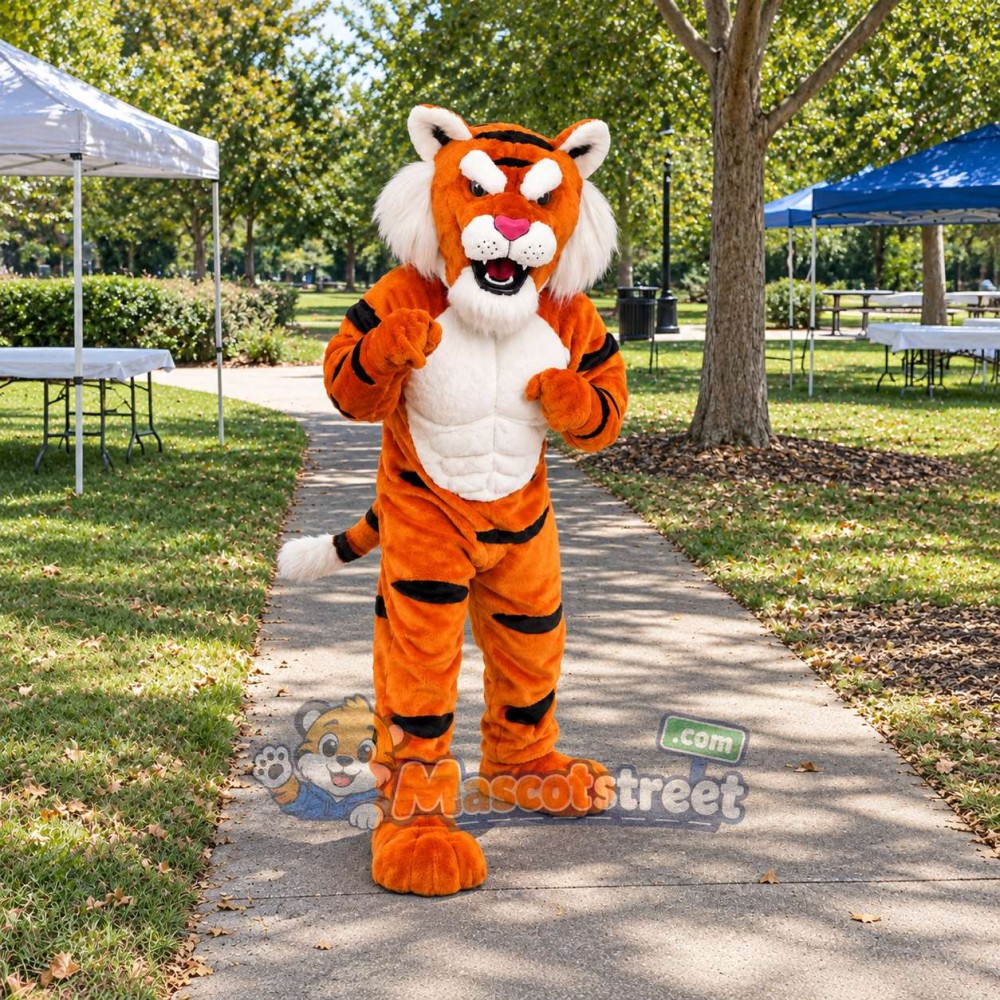 Orange Tiger Mascot Costume
