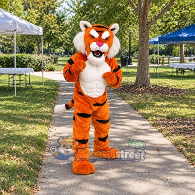 Orange Tiger Mascot Costume