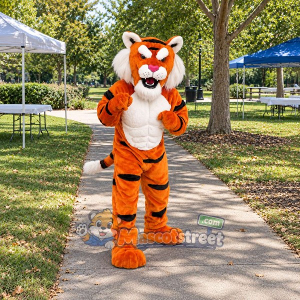 Orange Tiger Mascot Costume