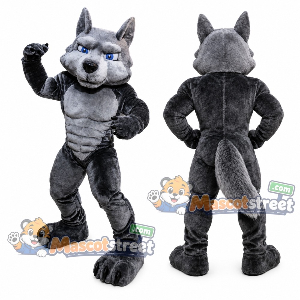 Gray Wolf Mascot Costume