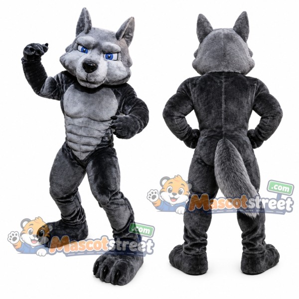 Gray Wolf Mascot Costume