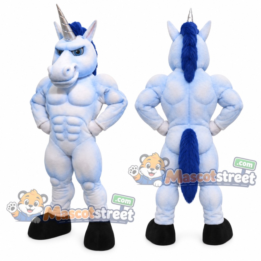 White Unicorn Mascot Costume White Unicorn Mascot Costume