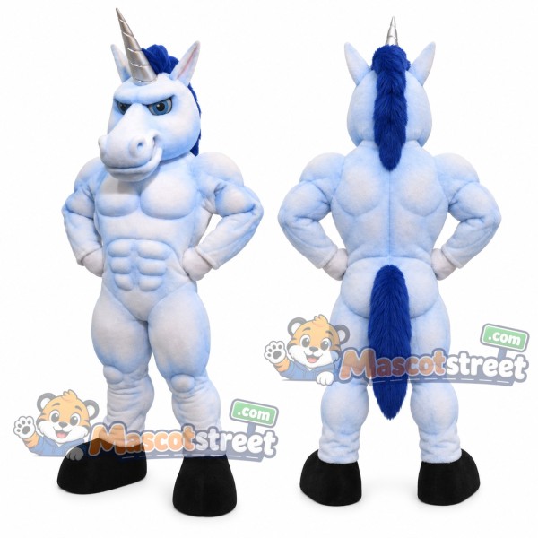 White Unicorn Mascot Costume