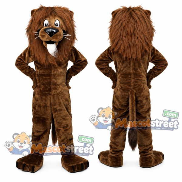 Brown Lion Mascot Costume