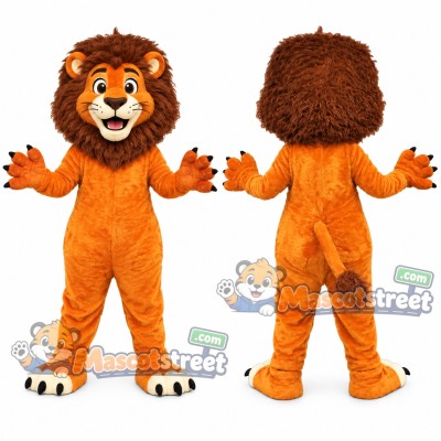 Orange Lion Mascot Costume Orange Lion Mascot Costume