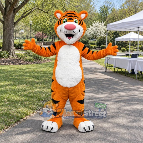 Orange Tiger Mascot Costume