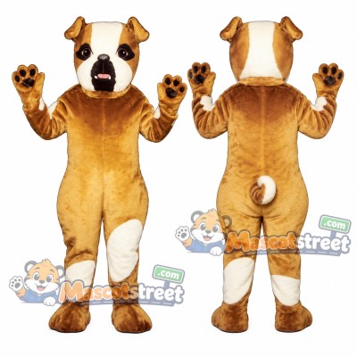 Tan and White Dog Mascot Costume Tan and White Dog Mascot Costume