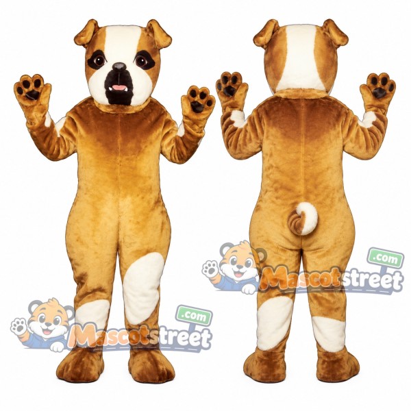 Tan and White Dog Mascot Costume