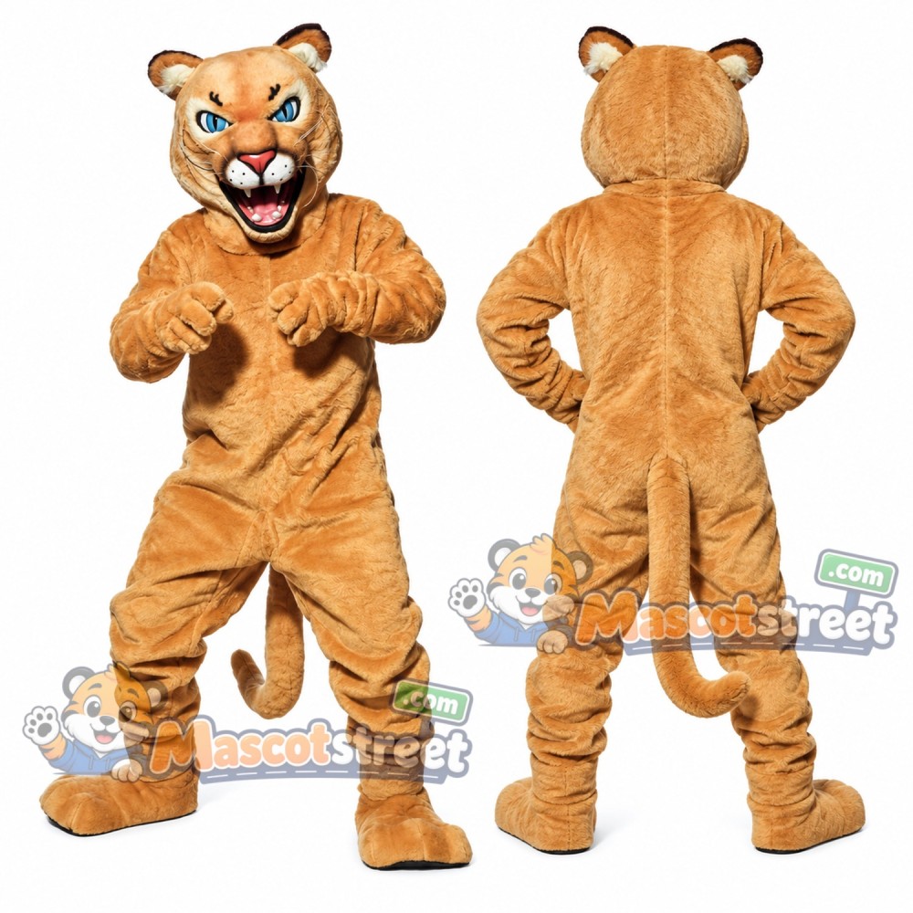 Tan Cougar Mascot Costume Tan Cougar Mascot Costume