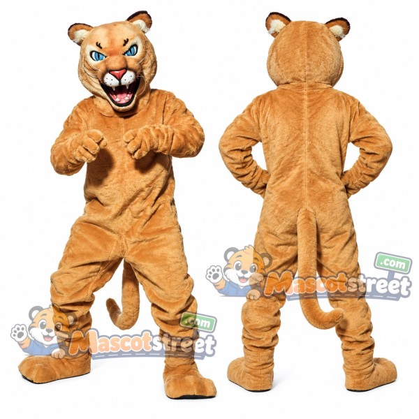 Tan Cougar Mascot Costume