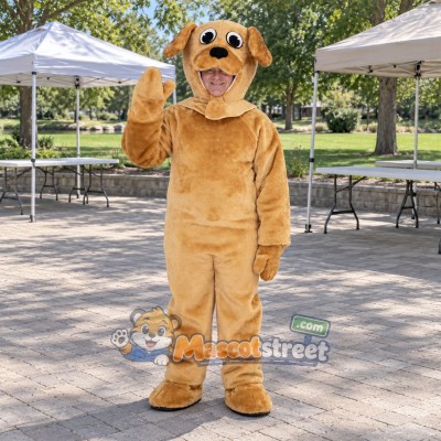 Golden Puppy Mascot Costume