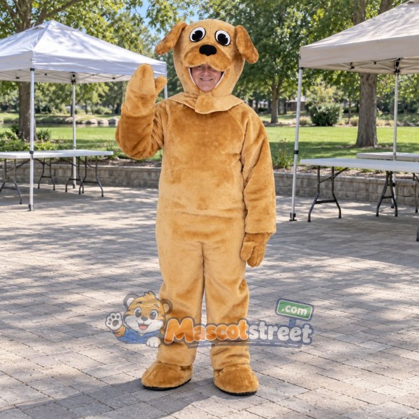 Golden Puppy Mascot Costume