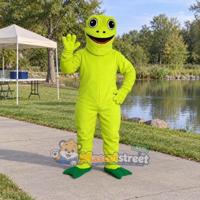 Green Toad Mascot Costume