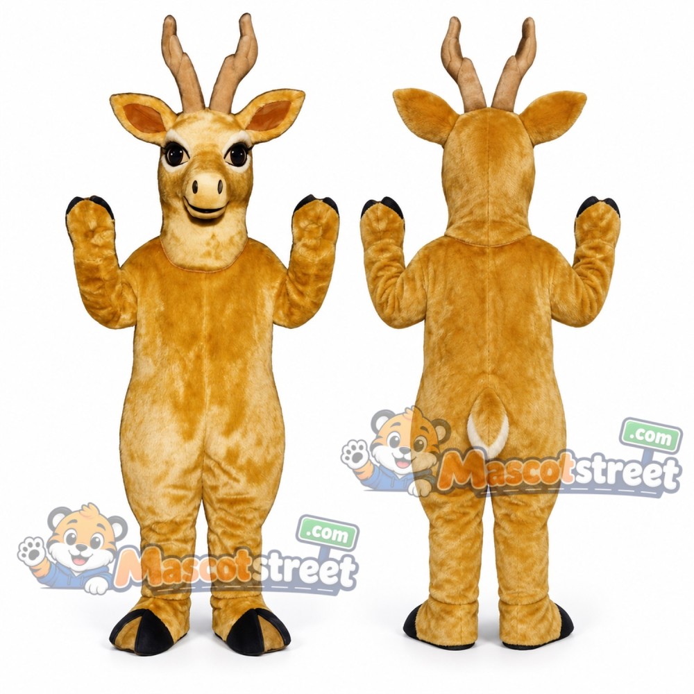 Tan Deer Mascot Costume Tan Deer Mascot Costume