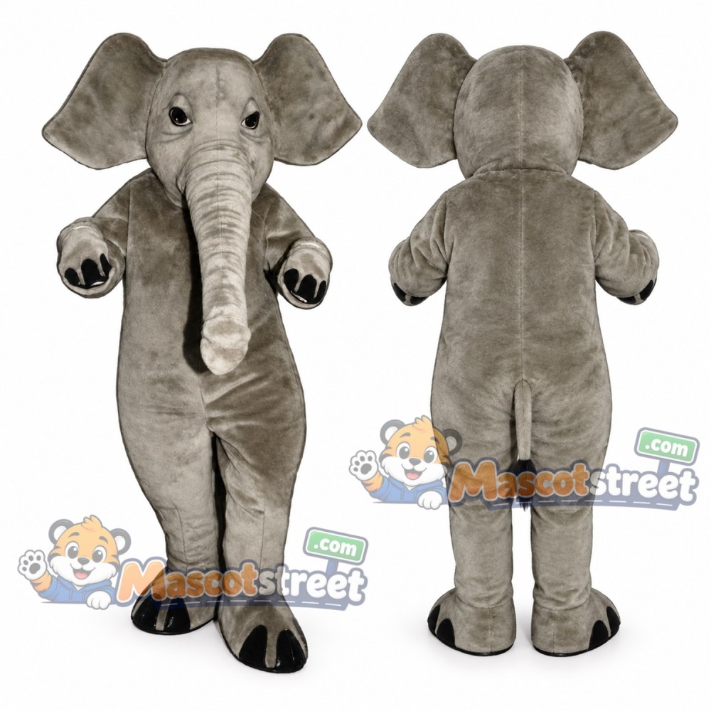 Gray Elephant Mascot Costume Gray Elephant Mascot Costume