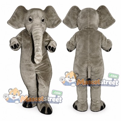 Gray Elephant Mascot Costume Gray Elephant Mascot Costume