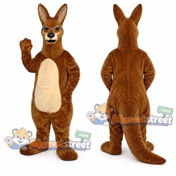 Brown Kangaroo Mascot Costume