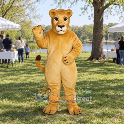 Tan Lioness Mascot Costume