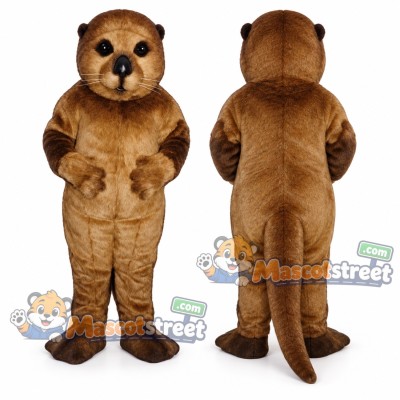 Brown Otter Mascot Costume Brown Otter Mascot Costume