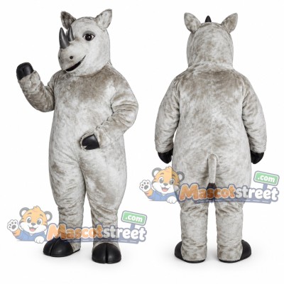 Gray Rhinoceros Mascot Costume Gray Rhinoceros Mascot Costume