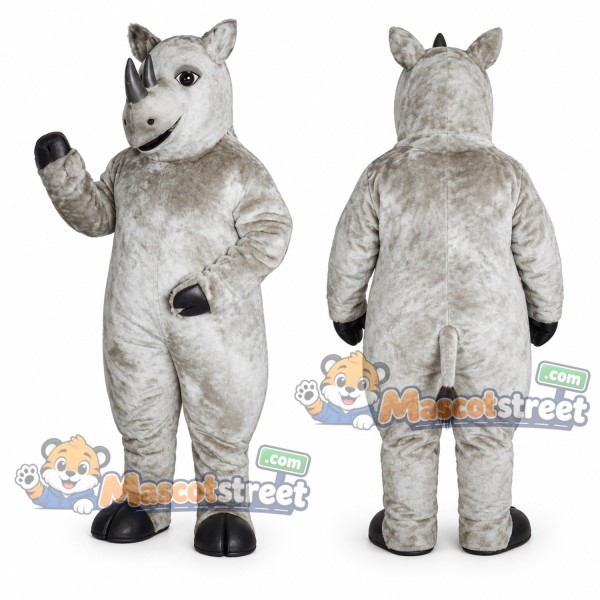 Gray Rhinoceros Mascot Costume
