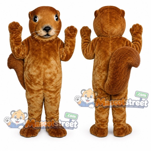 Brown Squirrel Mascot Costume
