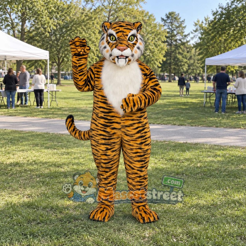 Orange Tiger Mascot Costume
