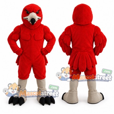 Red Hawk Mascot Costume