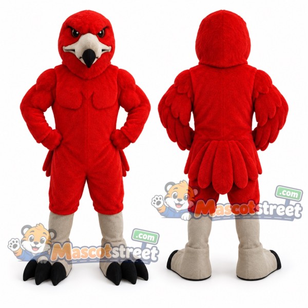 Red Hawk Mascot Costume