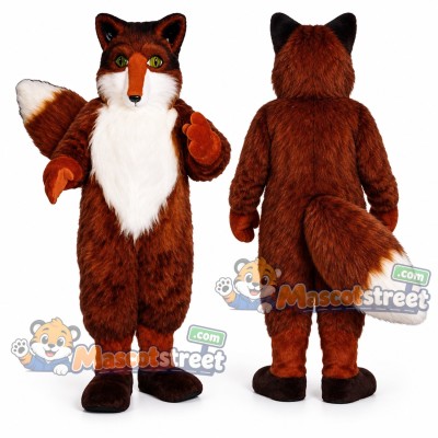 Brown Fox Mascot Costume with White Chest Brown Fox Mascot Costume with White Chest