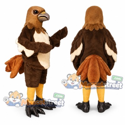 Brown Hawk Mascot Costume