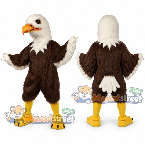 Brown and White Eagle Mascot Costume