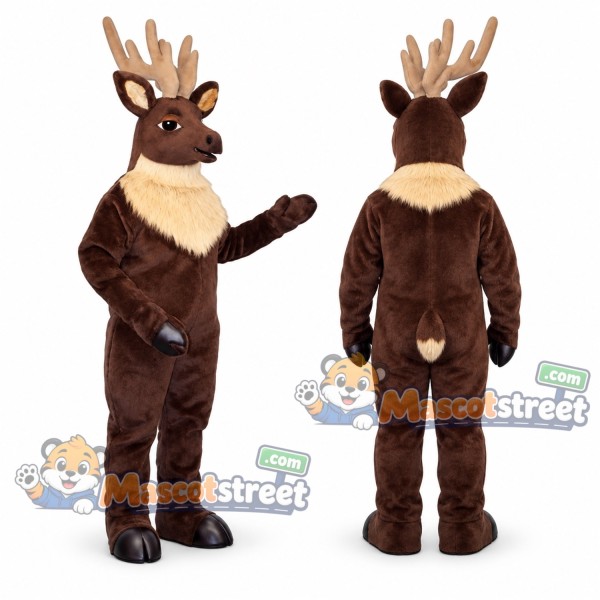 Brown Elk Mascot Costume