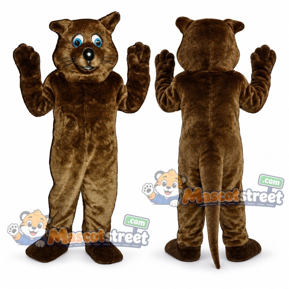Brown Otter Mascot Costume Brown Otter Mascot Costume
