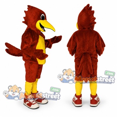 Red Roadrunner Mascot Costume with Red Sneakers