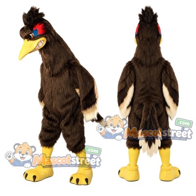 Brown Roadrunner Mascot Costume Brown Roadrunner Mascot Costume
